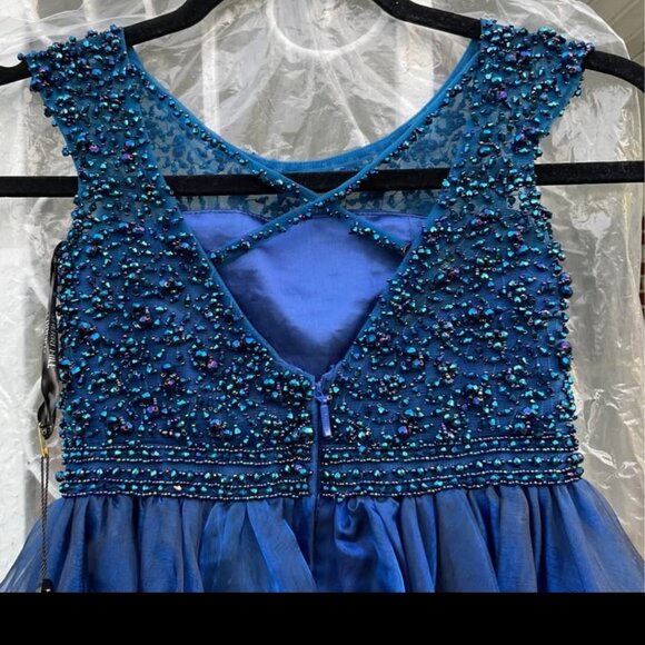 Sherri Hill navy pageant dress little girl size 5, new with tags - Picture 3 of 8